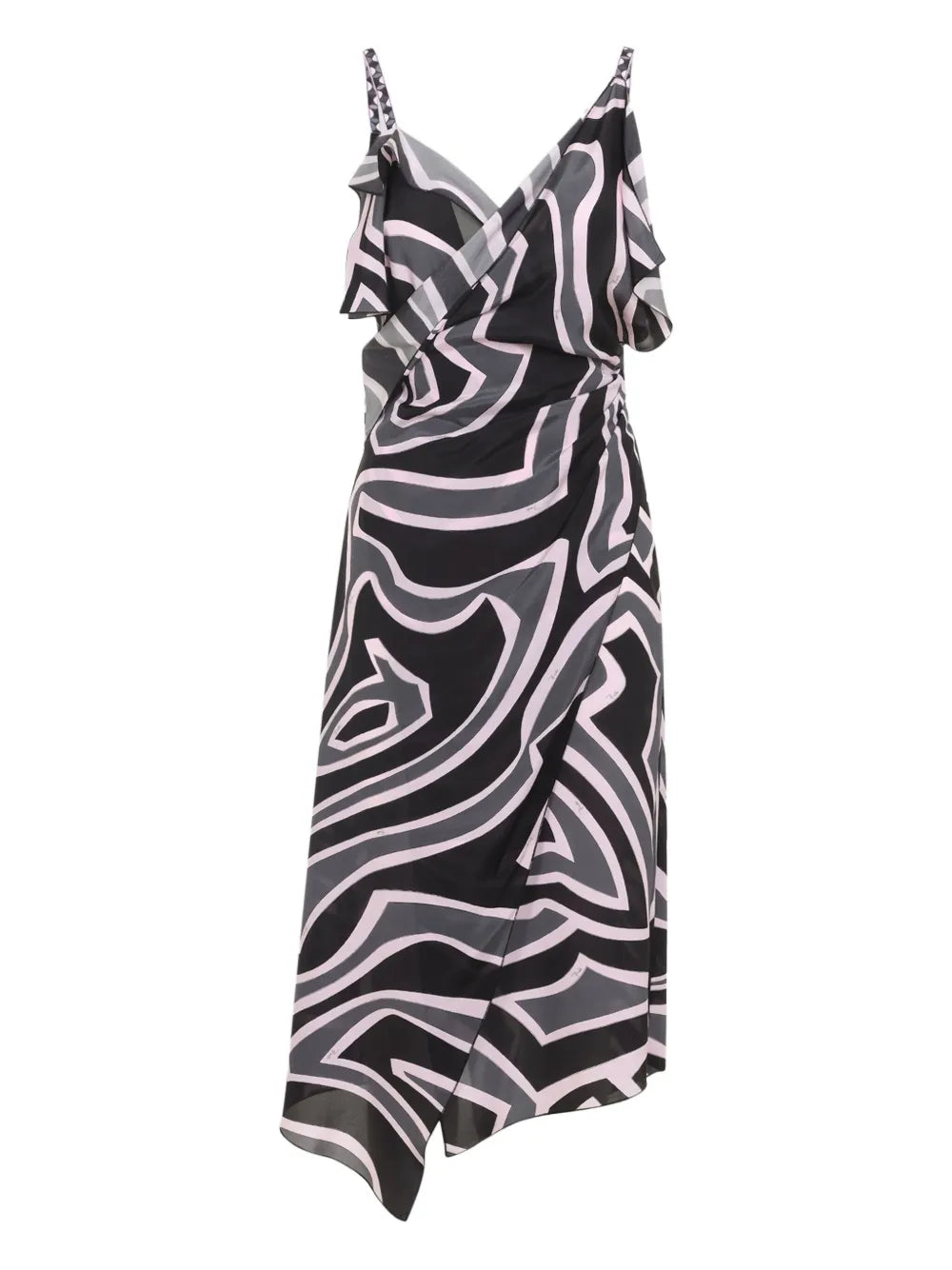 Pucci Ruffled Swirl Print Dress