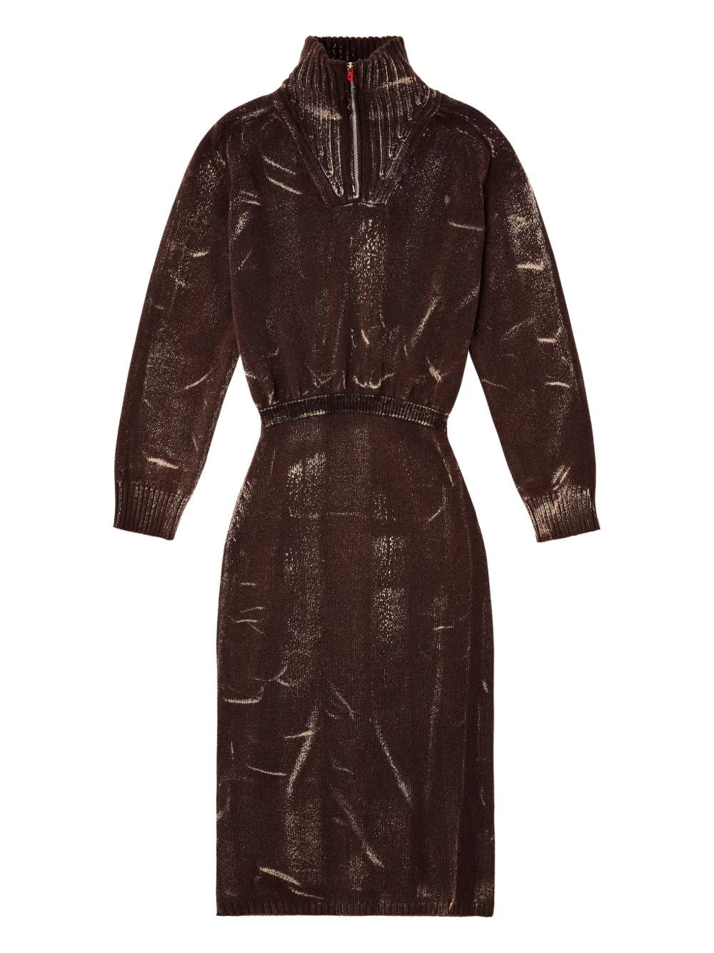 Diesel M Marcelle Zipped Turtleneck Midi Dress