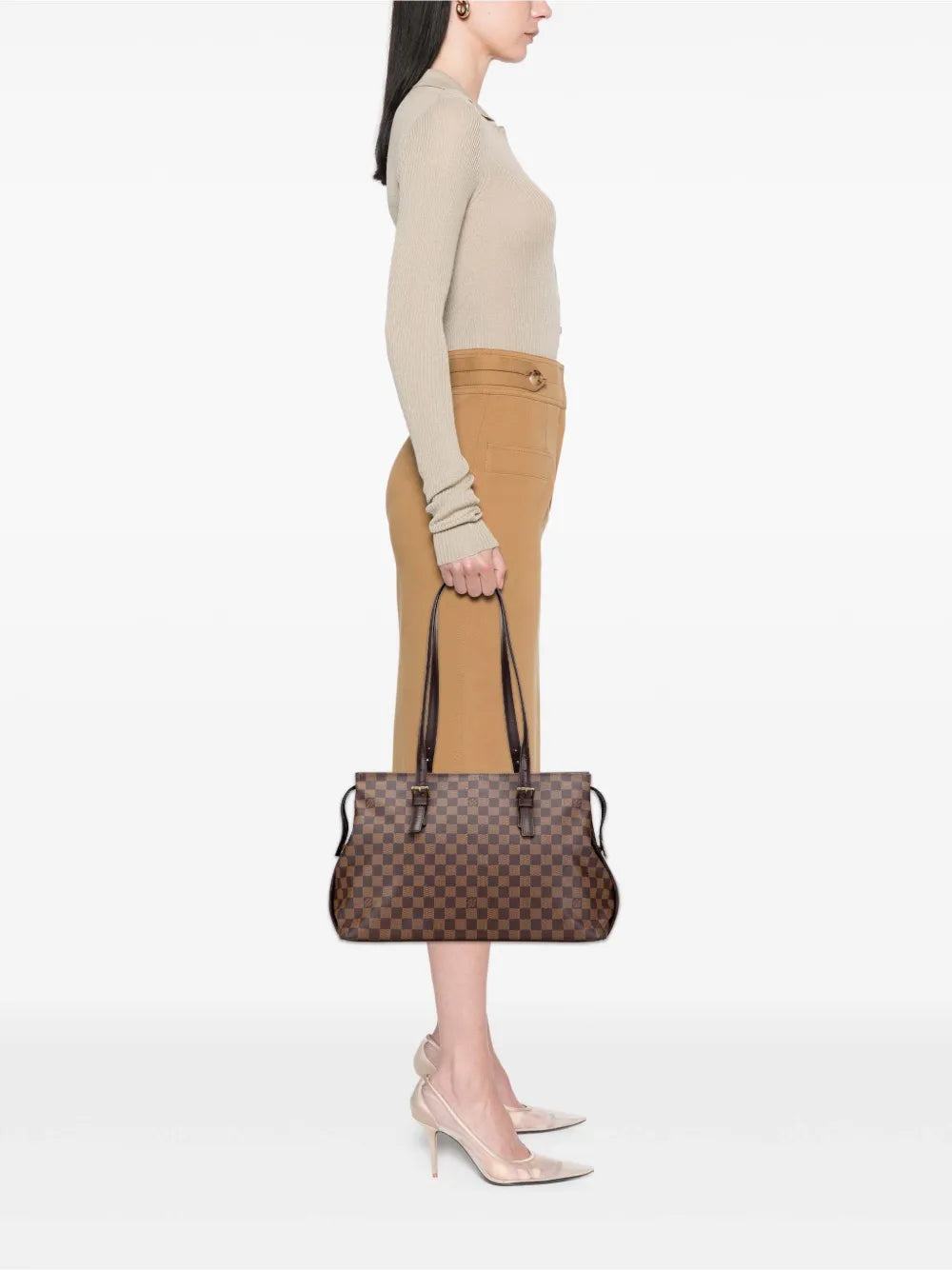 Louis Vuitton Pre Owned 2004 Damier Ebene Chelsea Shoulder Bag