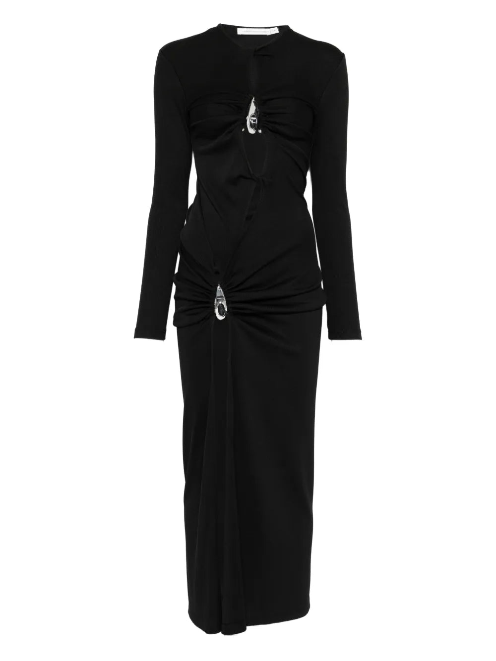 Christopher Esber Crystal Pendant Open Twist Midi Dress