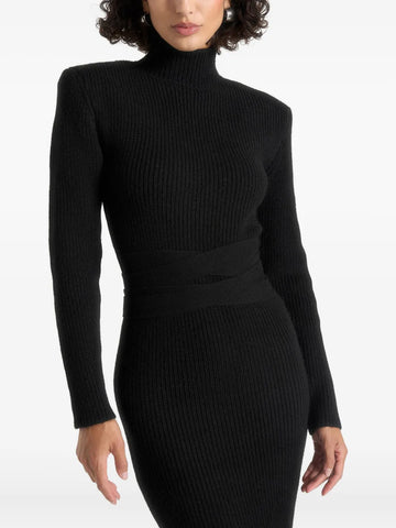 Maniere De Voir Hana Tie Waist Maxi Dress