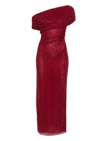 Self Portrait Drape Detail Midi Dress