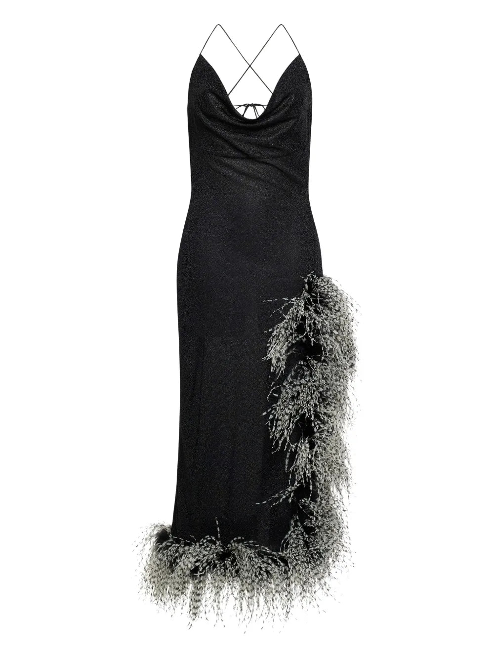 Oseree Lumiere Plumage Asymmetric Dress