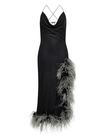 Oseree Lumiere Plumage Asymmetric Dress