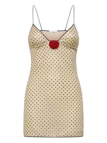 Oseree Lumiere Rose Pois Mini Dress