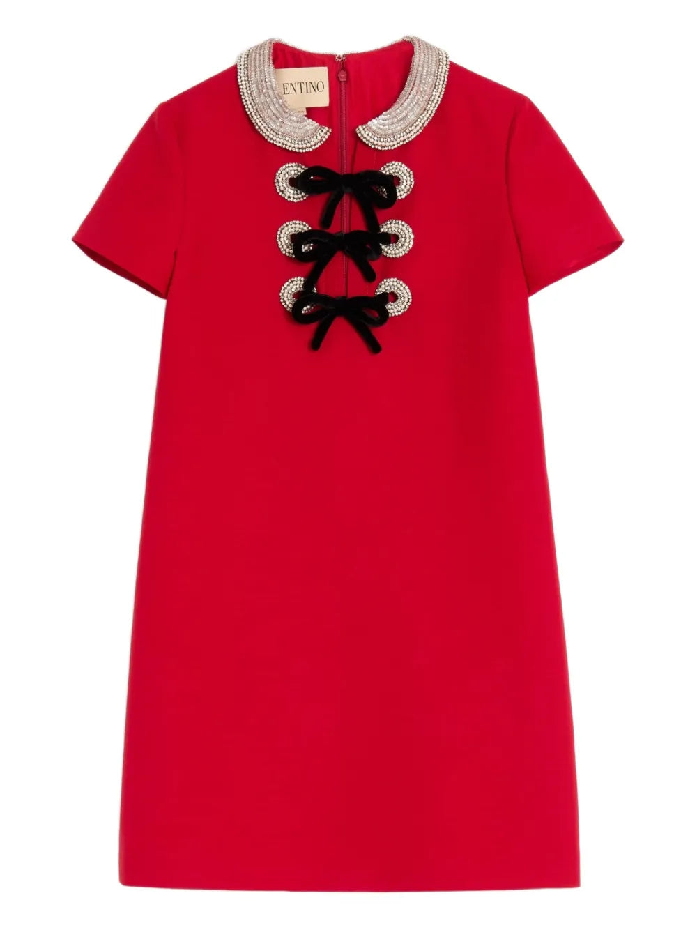 Valentino Garavani Embroidered Crepe Couture Mini Dress