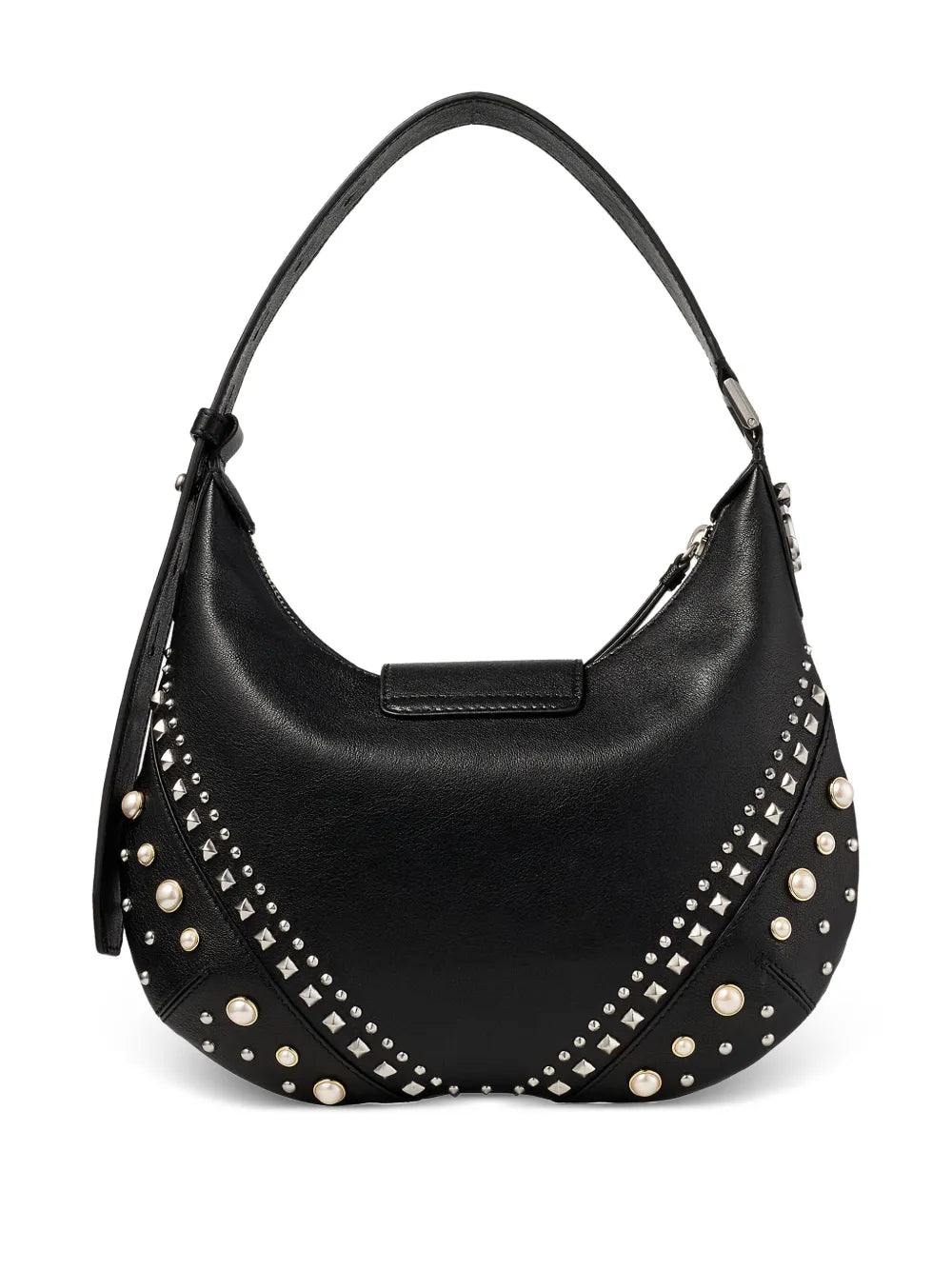 Jimmy Choo Small Bar Hobo Studded Pearl Shoulder Bag