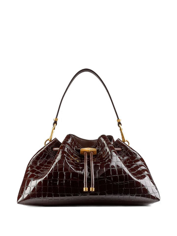 Jimmy Choo Medium Cinch Crocodile Effect Shoulder Bag