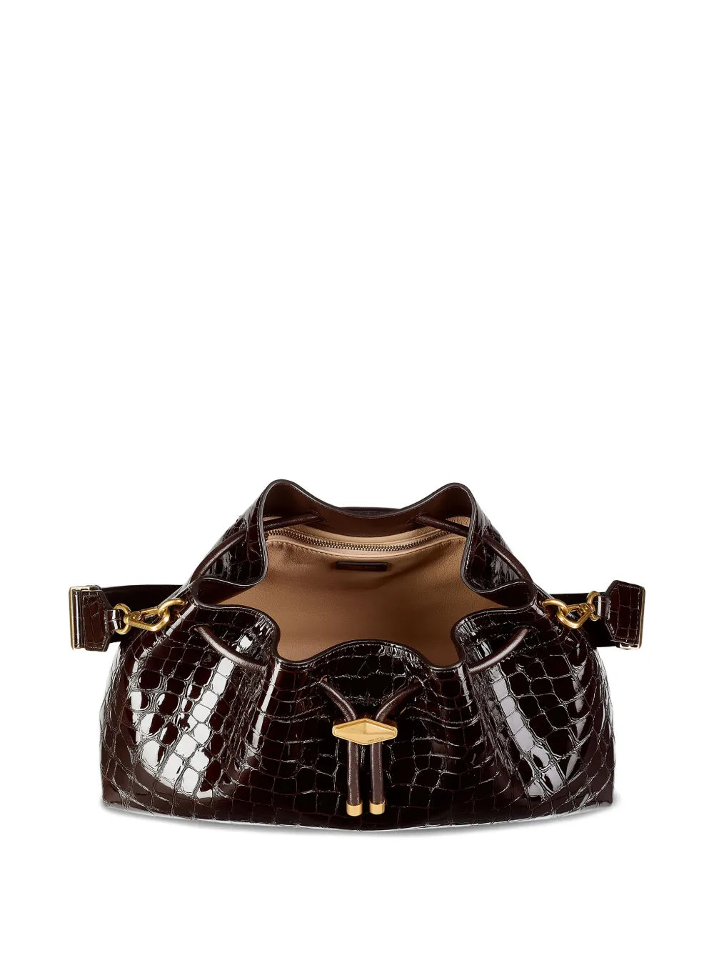 Jimmy Choo Medium Cinch Crocodile Effect Shoulder Bag