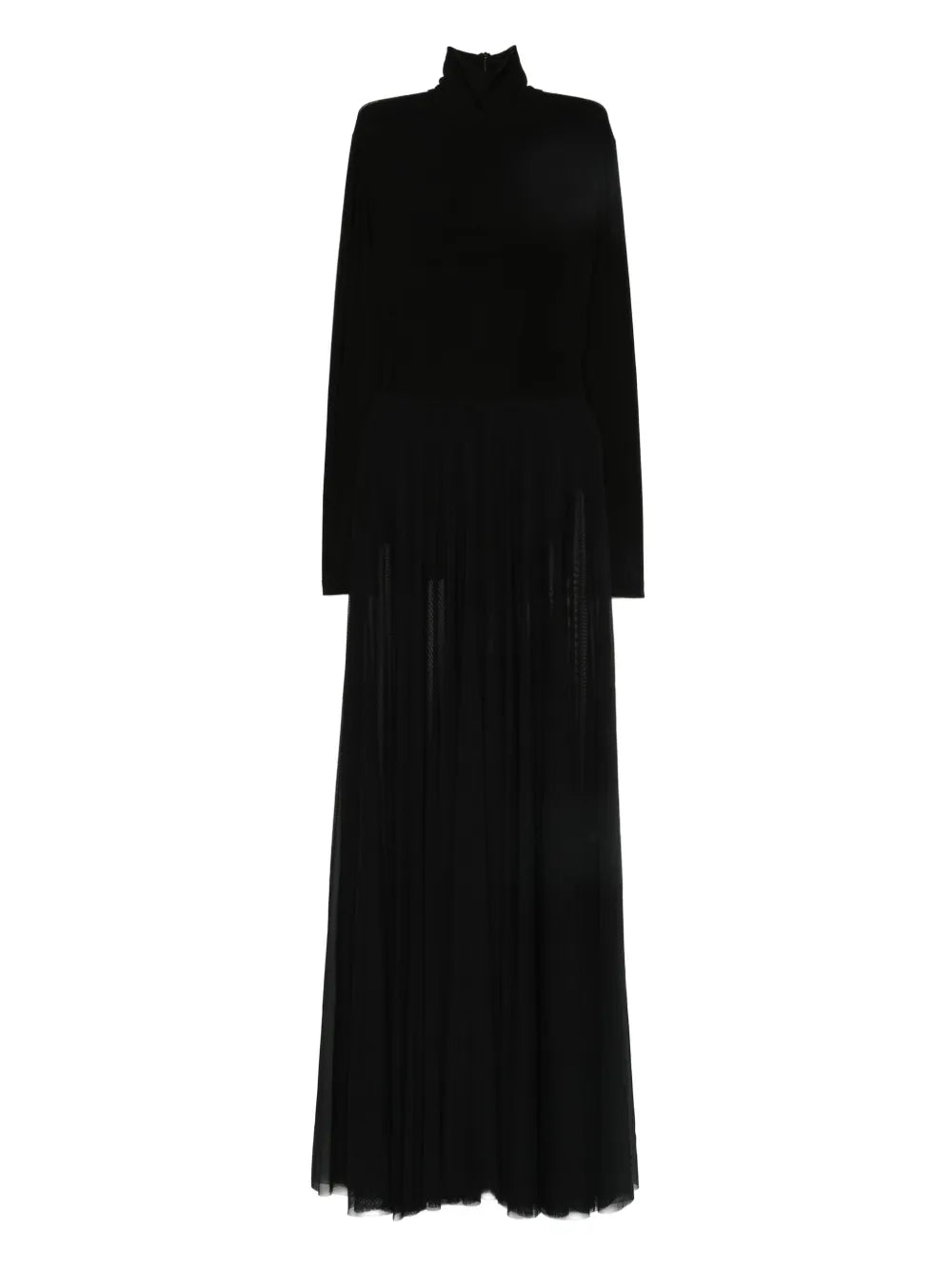 Norma Kamali Long Sleeve Pleated Dress
