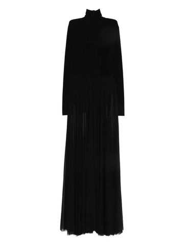 Norma Kamali Long Sleeve Pleated Dress