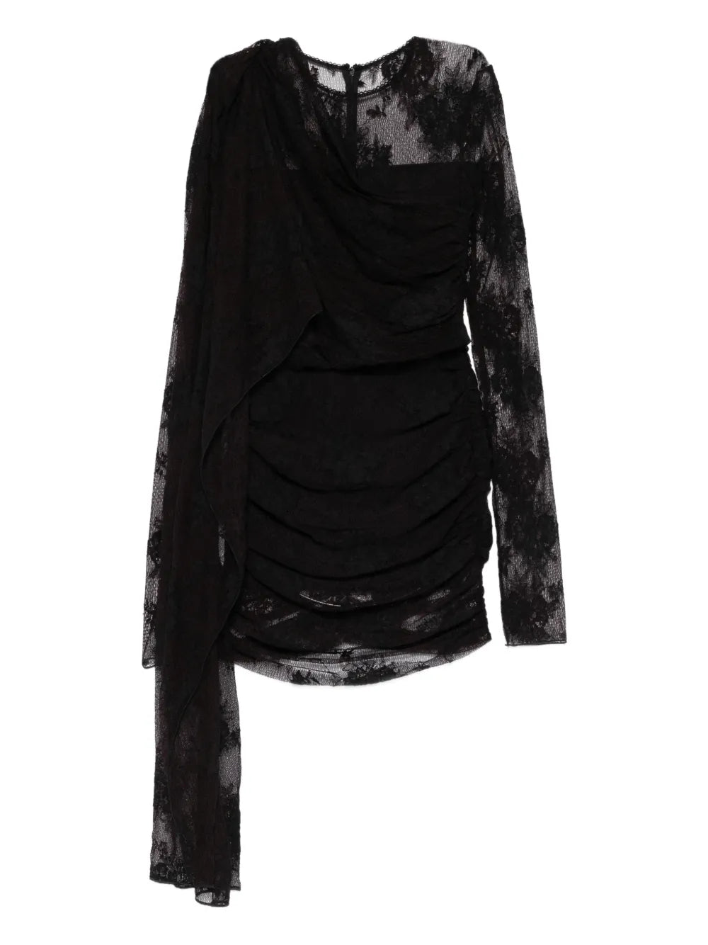 The Andamane Xenia Lace Draped Mini Dress