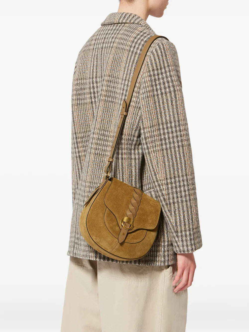 Isabel Marant Small Altay Braided Leather Shoulder Strap