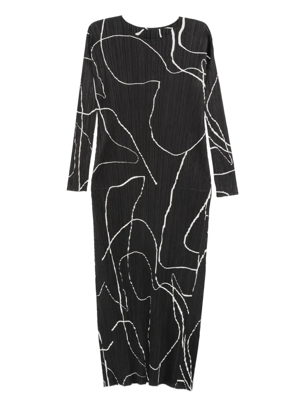 Pleats Please Issey Miyake Plisse Effect Midi Dress