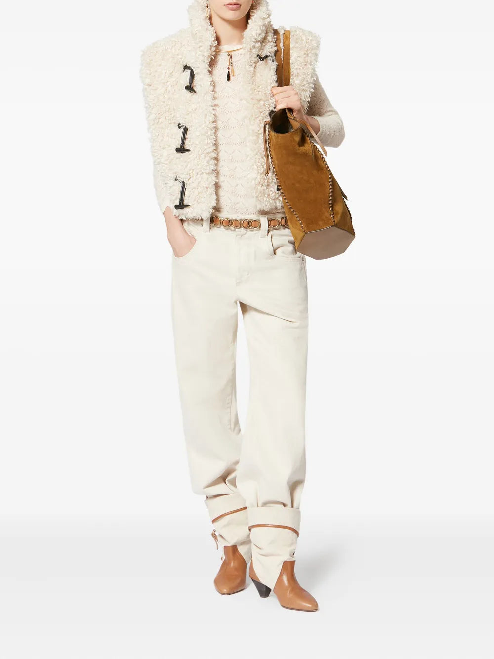 Isabel Marant Stitched Tampa Tote Shoulder Bag
