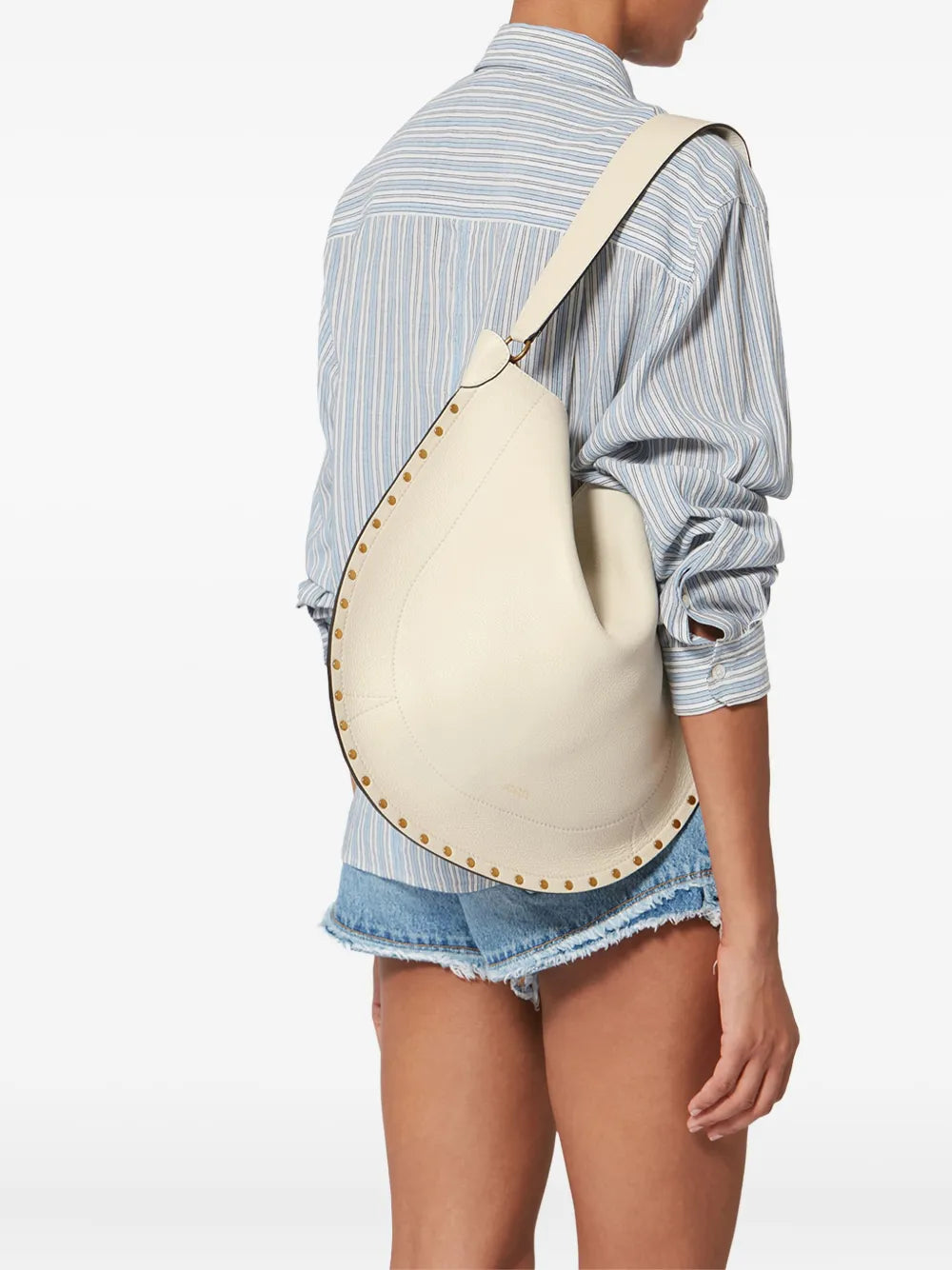 Isabel Marant Oskan Soft Studded Shoulder Bag