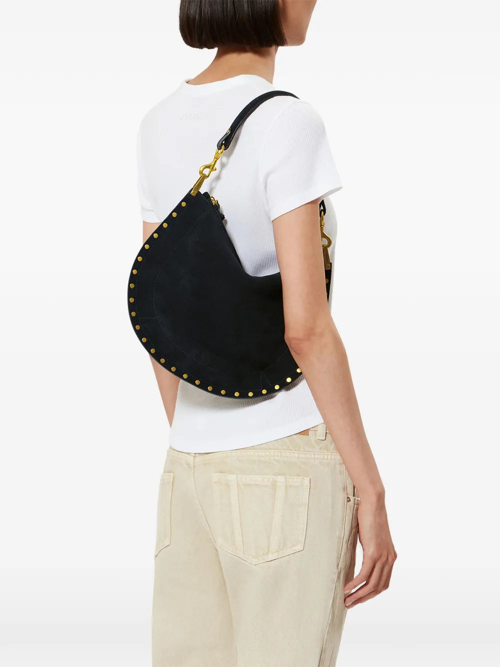 Isabel Marant Oskan Studded Zip Shoulder Strap
