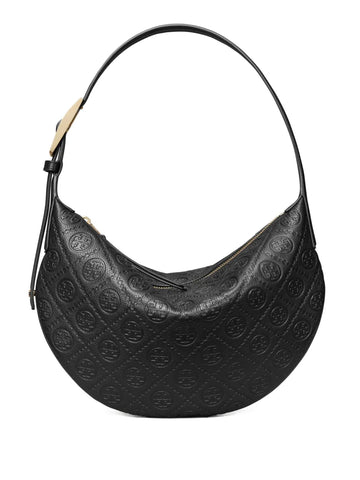 Tory Burch T Monogram Balloon Small Pebble Shoulder Bag