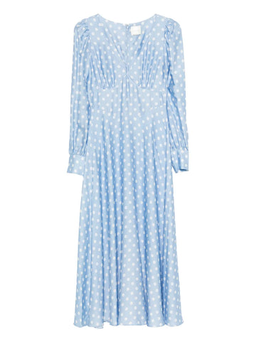 Posse Tillie Polka Dot V Neck Maxi Dress
