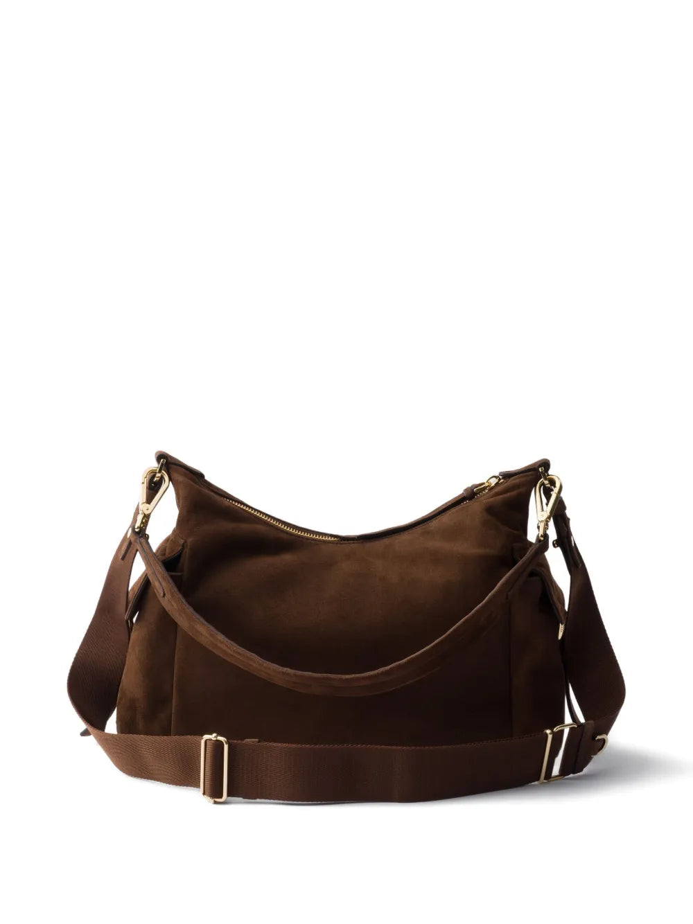Prada Large Explore Suede Leather Shoulder Bag