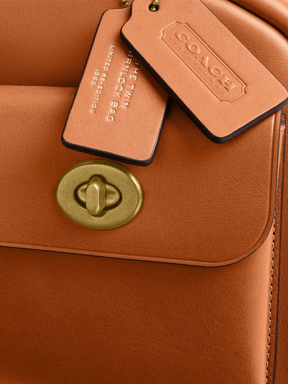 Coach Pocket Turnlock Leather Satchel
