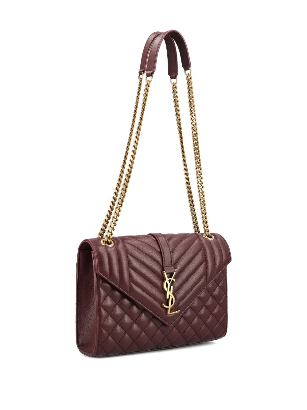 Saint Laurent Matelasse Logo Envelope Shoulder Bag