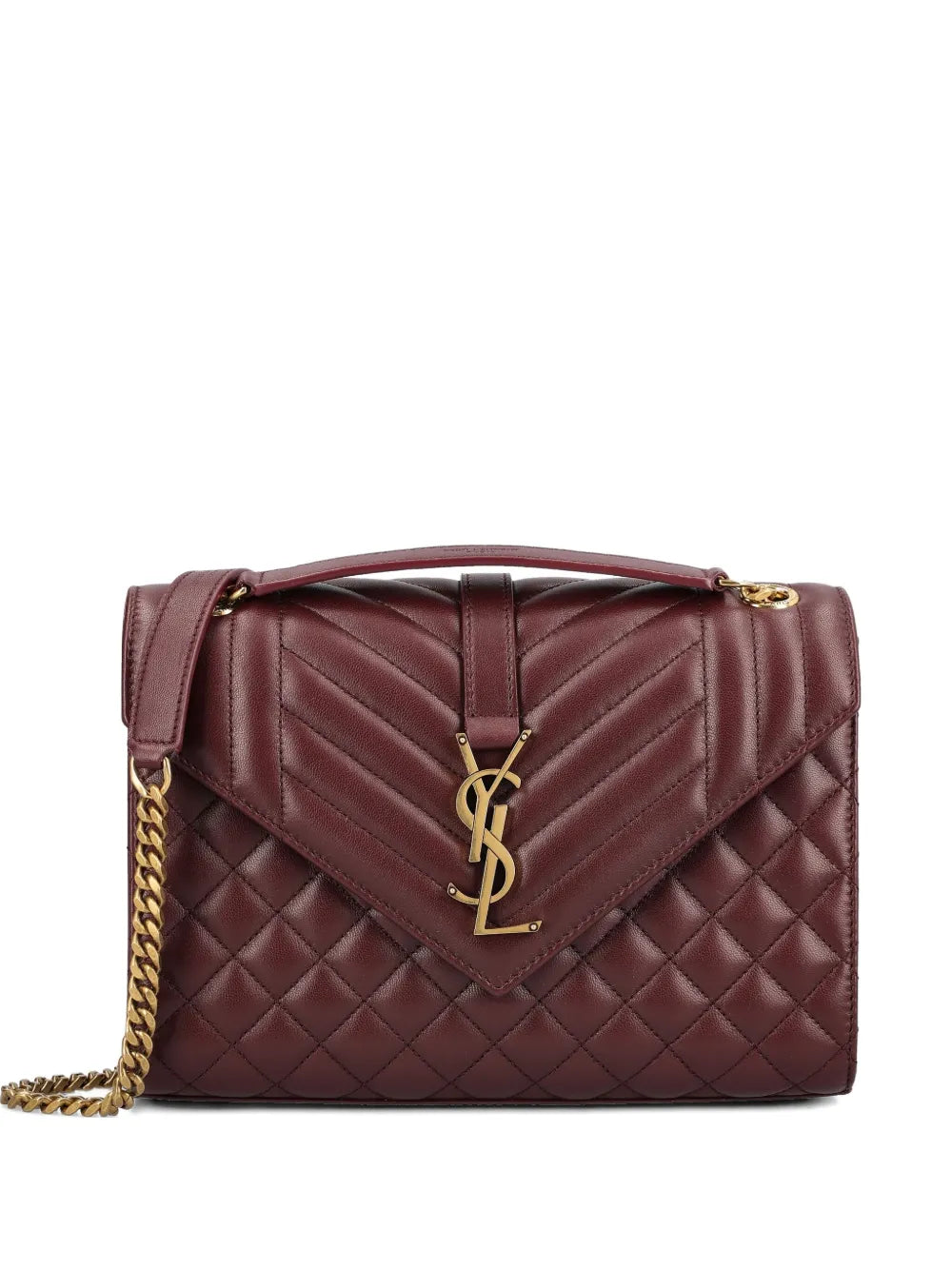 Saint Laurent Matelasse Logo Envelope Shoulder Bag