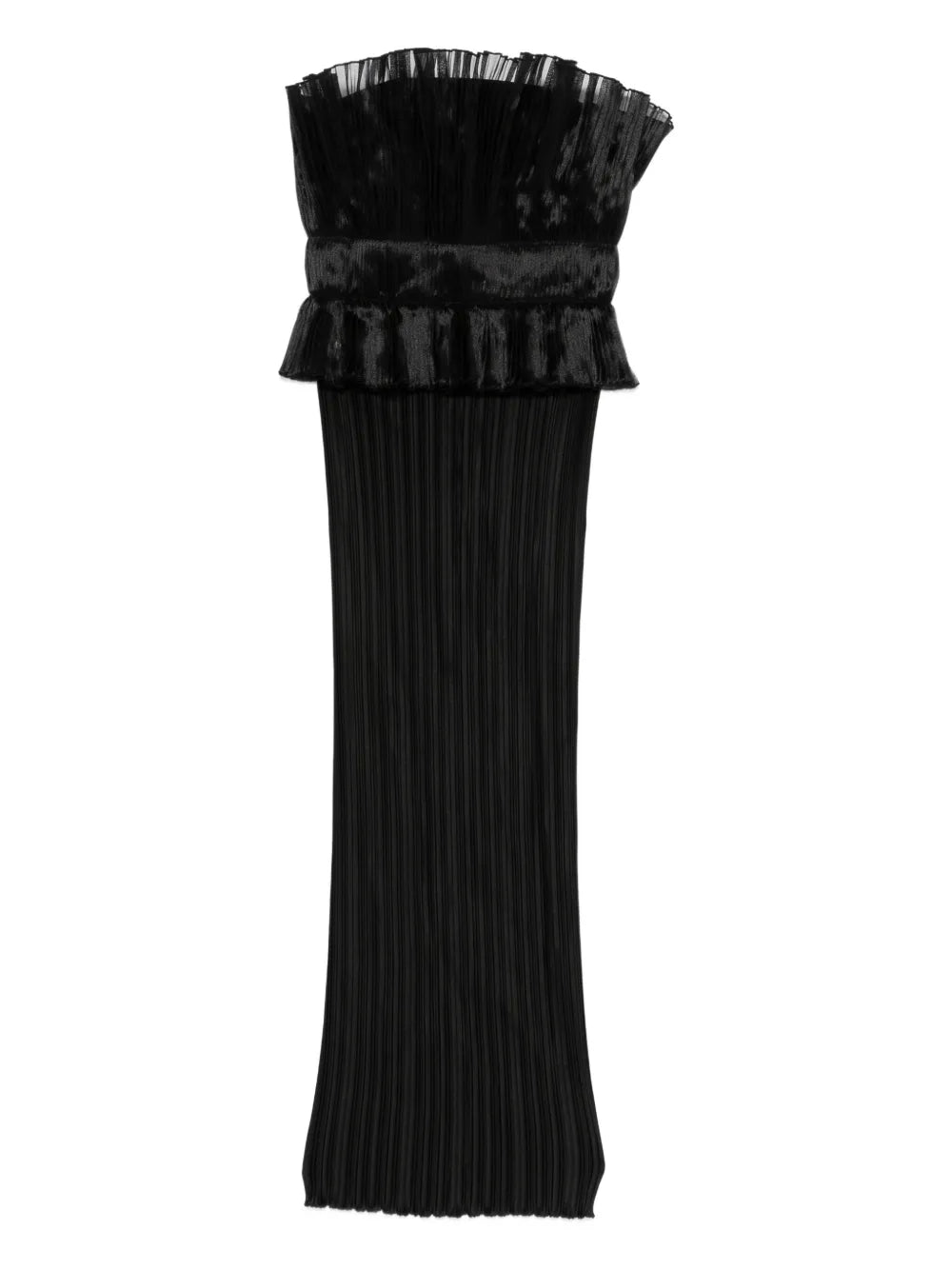 Lidee Ruffled Pleated Midi Dress