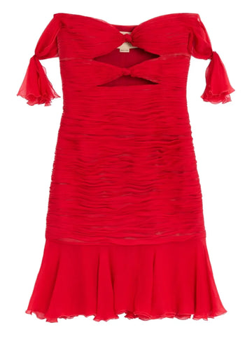 Valentino Garavani Flounce Chiffon Dress