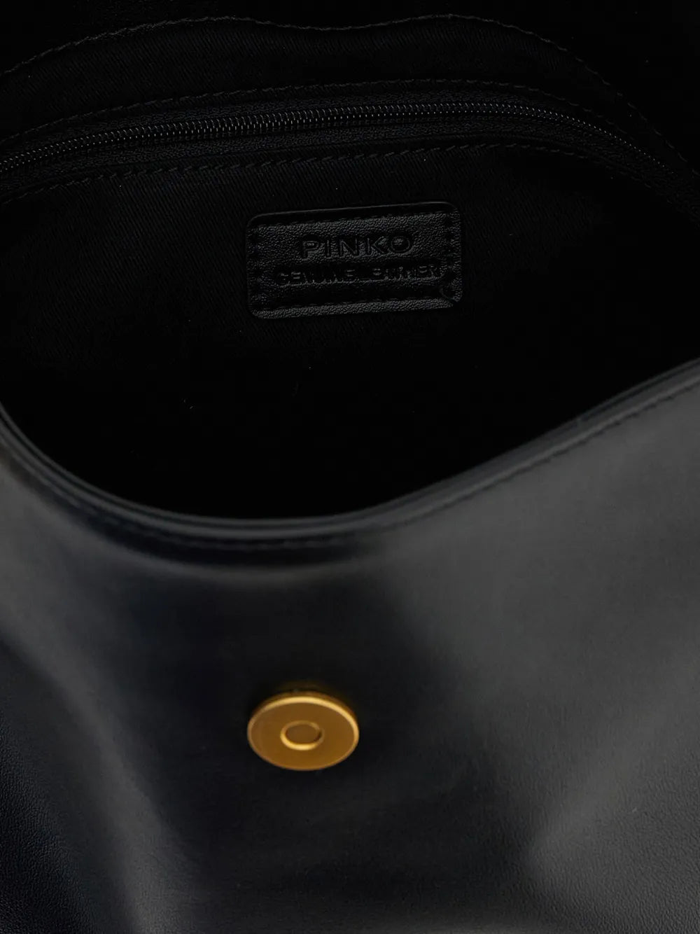 Pinko Engraved Rings Saddle Shoulder Bag