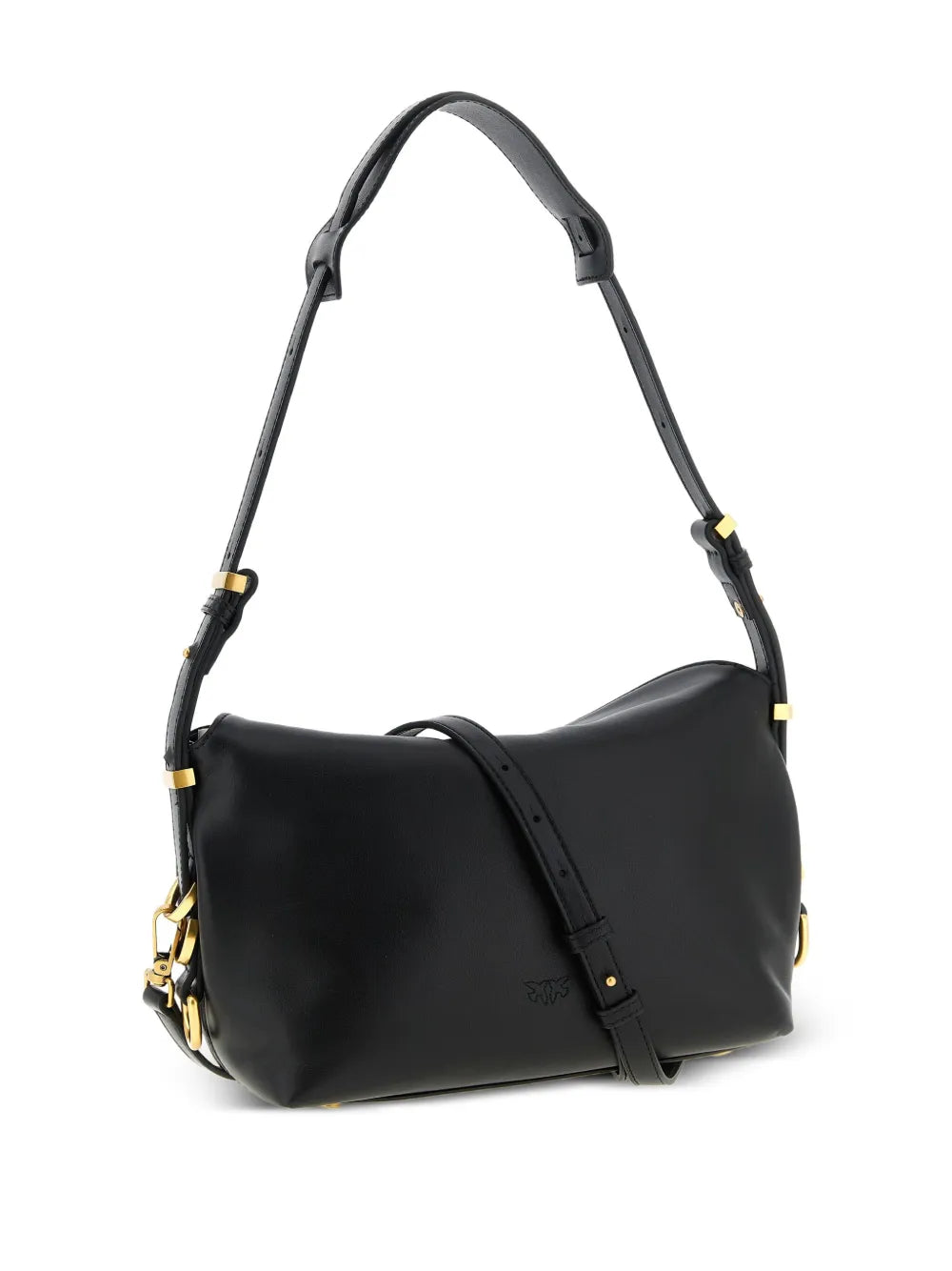 Pinko Engraved Rings Saddle Shoulder Bag