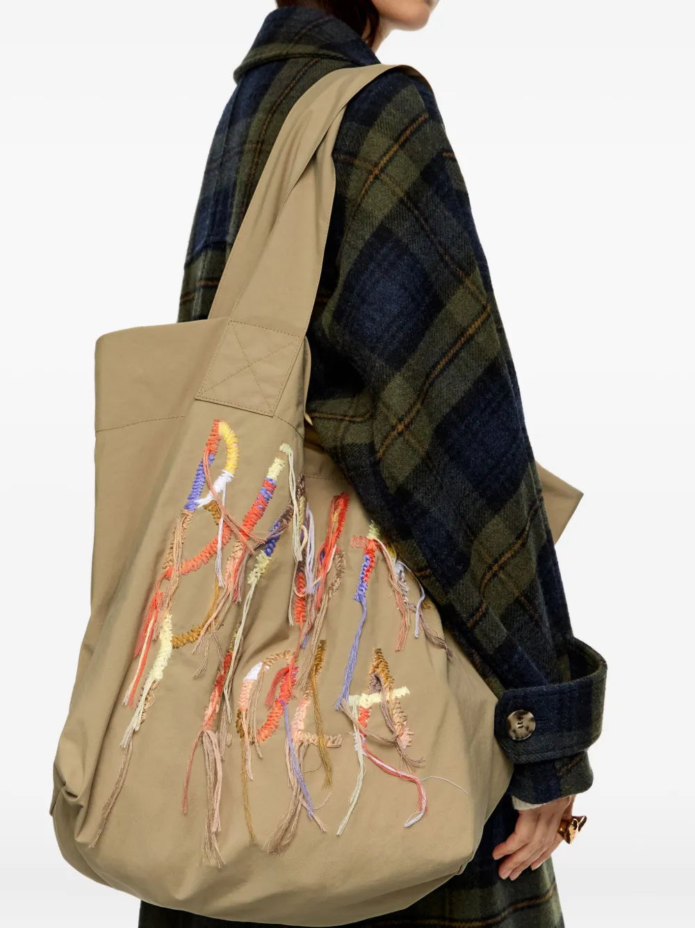 Bimba Y Lola Logo Embroidered Shoulder Bag