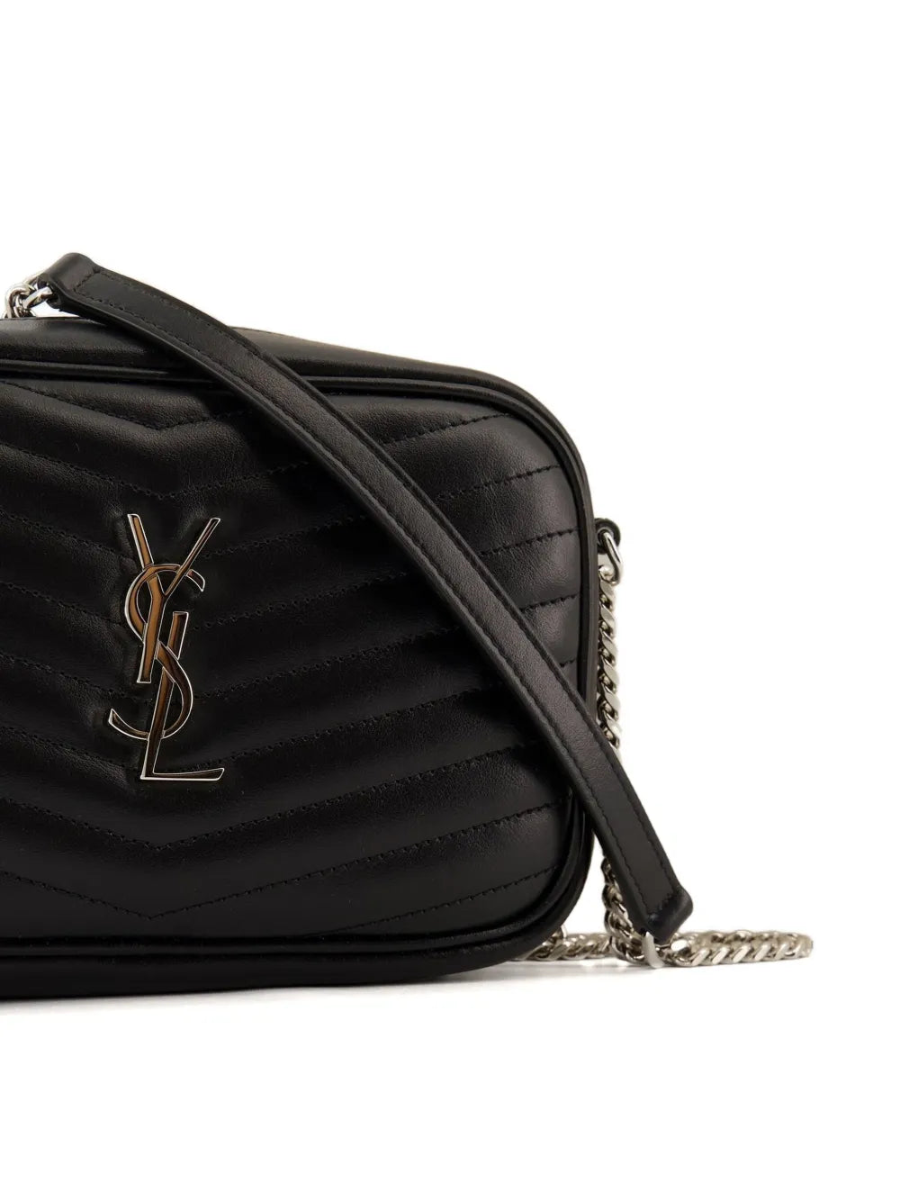 Saint Laurent Mini Lou Chevron Logo Shoulder Bag