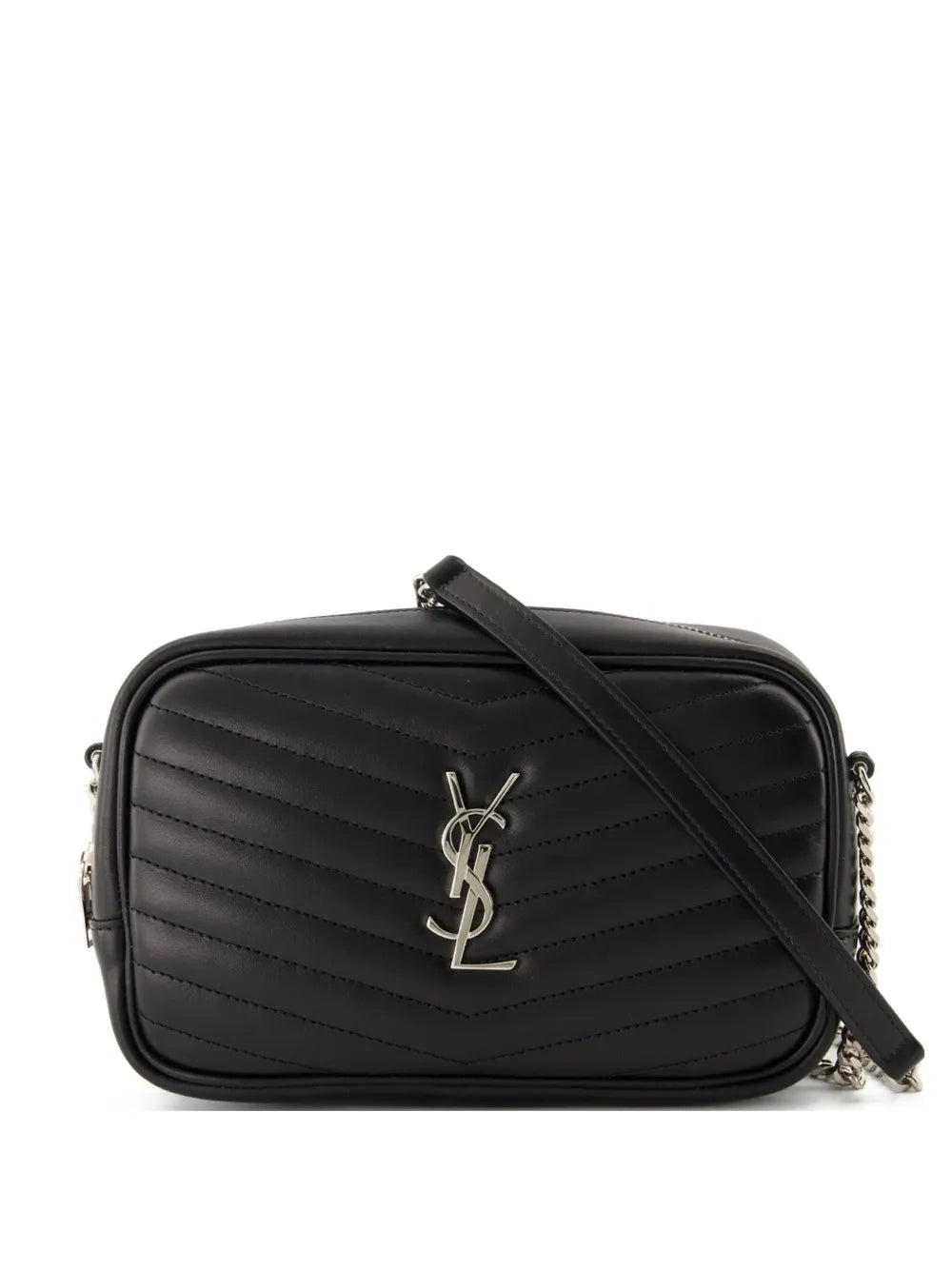Saint Laurent Mini Lou Chevron Logo Shoulder Bag