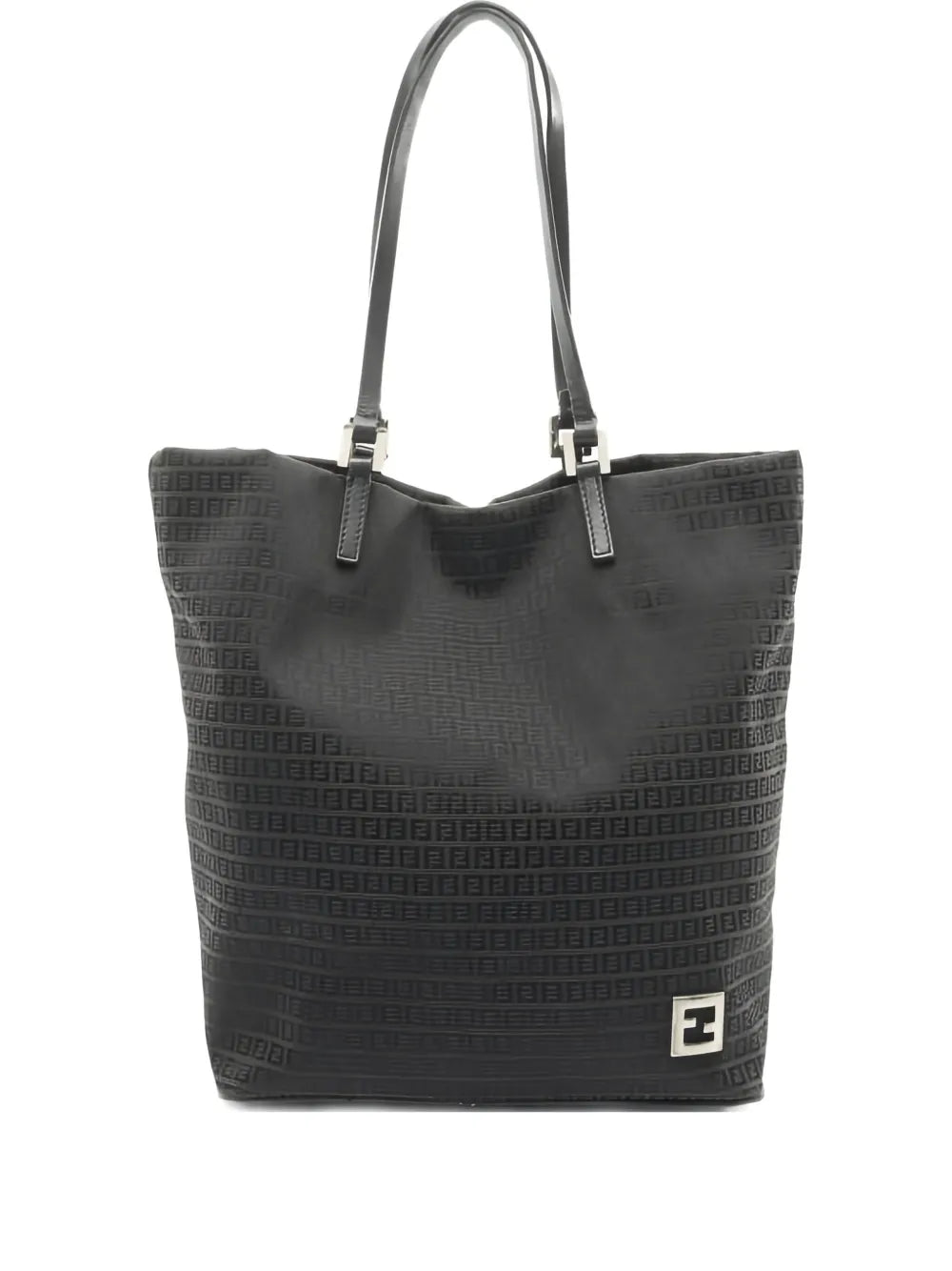 Fendi Pre Owned 2000S Zucchino Patterned Leather Shoulder Bag