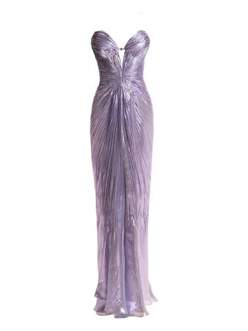 Maria Lucia Hohan Sara Metallic Effect Maxi Dress
