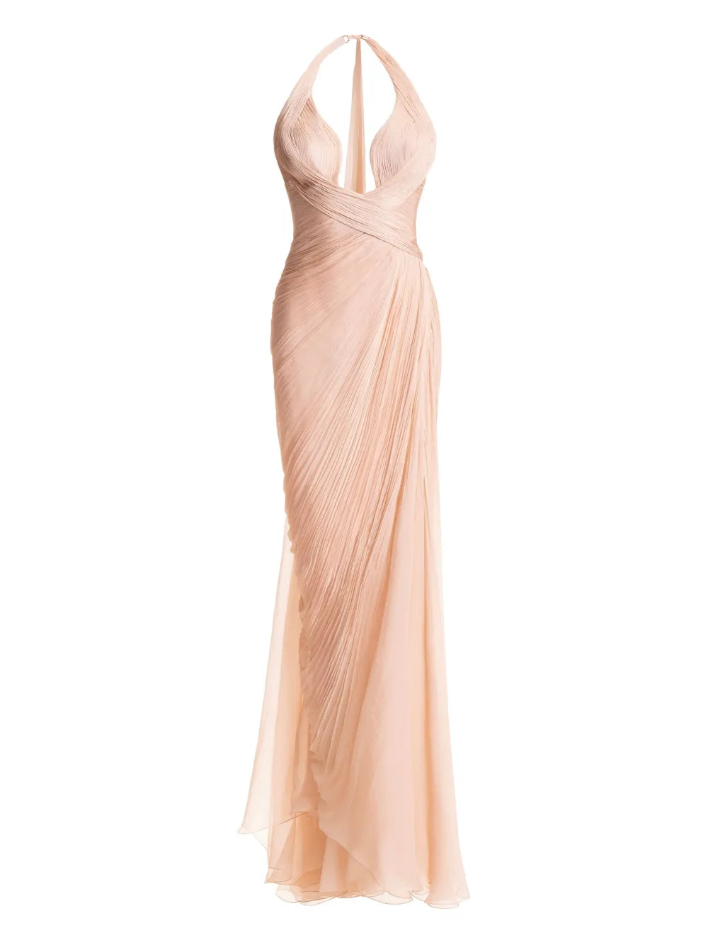 Maria Lucia Hohan Milagros Halterneck Draped Maxi Dress