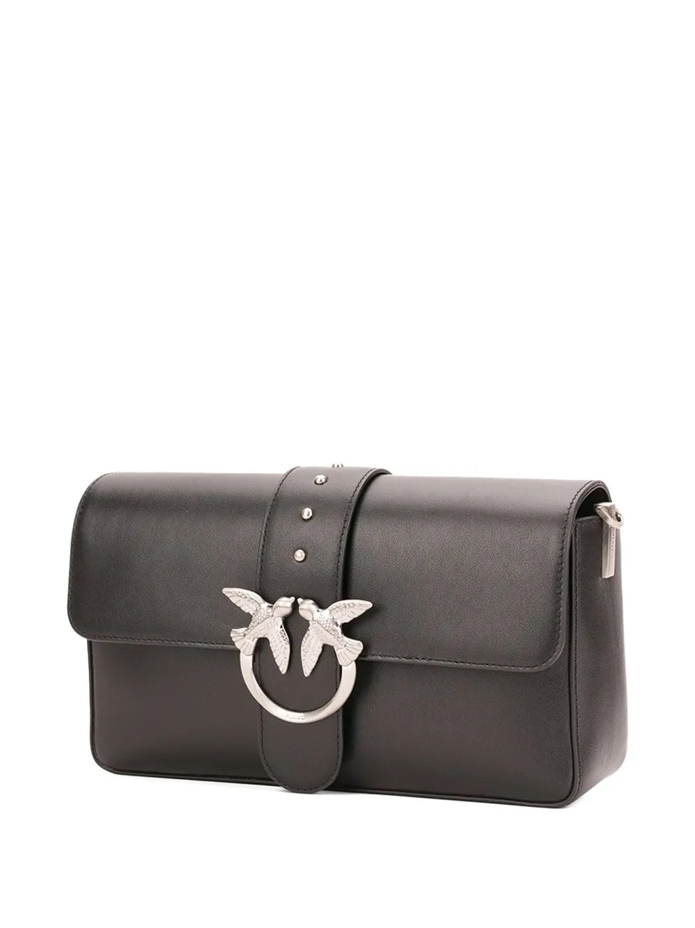 Pinko Studded Bird Detail Leather Shoulder Bag