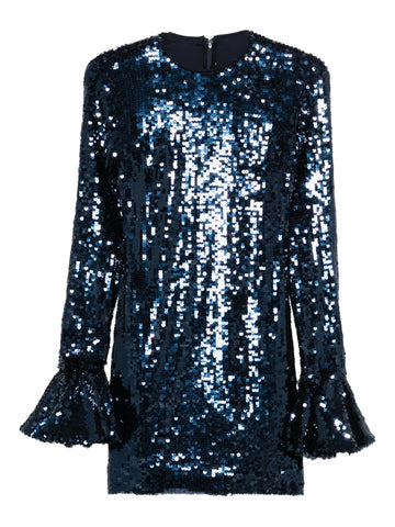 Rotate Birger Christensen Sequin Long Sleeve Mini Dress