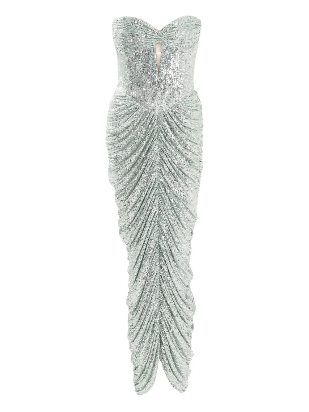 Ana Radu Sequin Embellishment Ruched Midi Dress