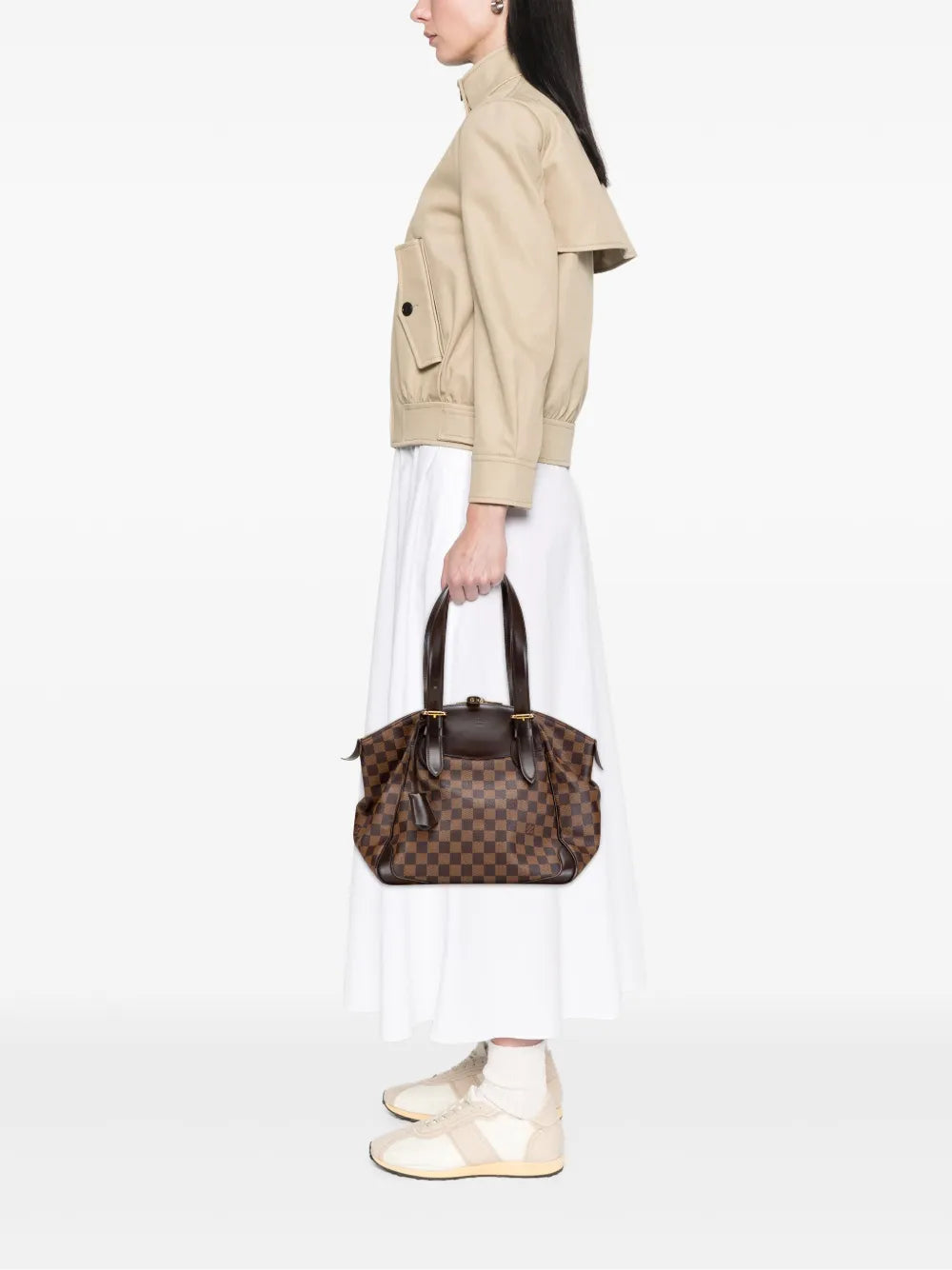 Louis Vuitton Pre Owned 2010 Damier Ebene Verona Mm Shoulder Bag