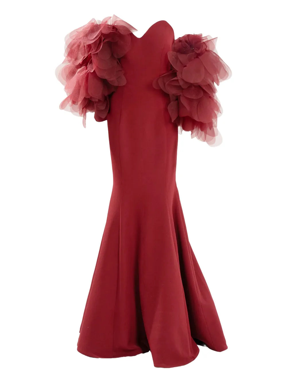 Ana Radu Ruffled Off Shoulder Maxi Dress