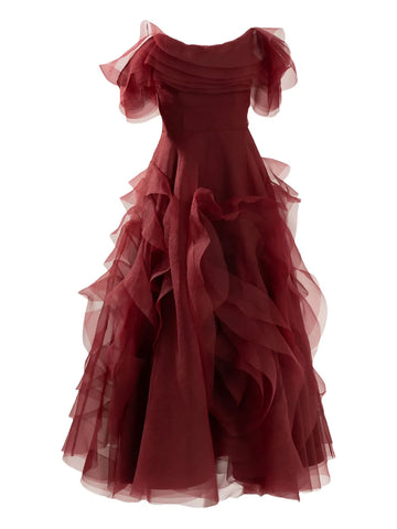 Ana Radu Off Shoulder Midi Dress