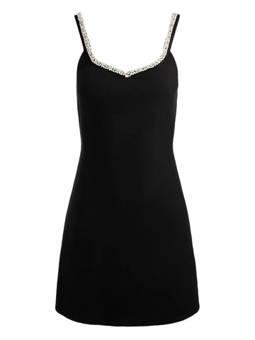 Alice Olivia Eve Embellished Trim Mini Dress