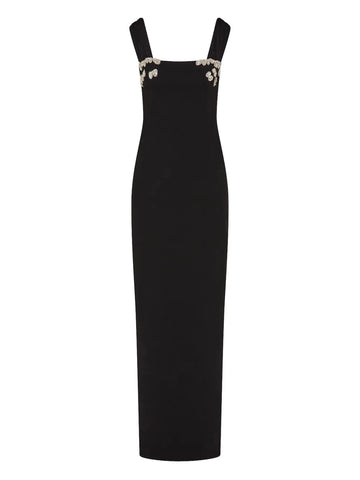 Rachel Gilbert Embellished Square Neck Maxi Gown