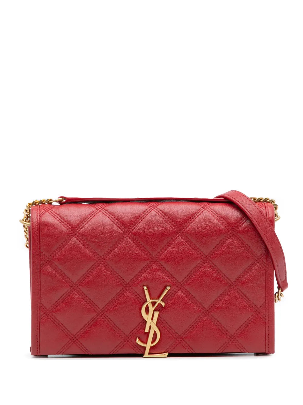 Saint Laurent Pre Owned 2019 Quilted Lambskin Becky Wallet On Chain Shoulder Bag