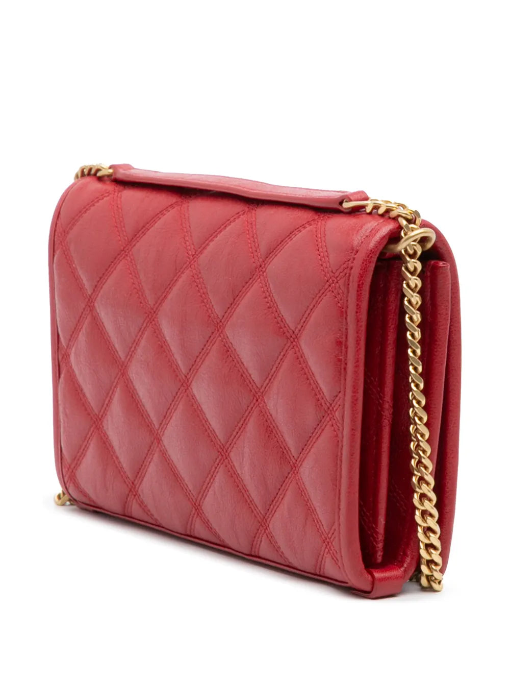 Saint Laurent Pre Owned 2019 Quilted Lambskin Becky Wallet On Chain Shoulder Bag