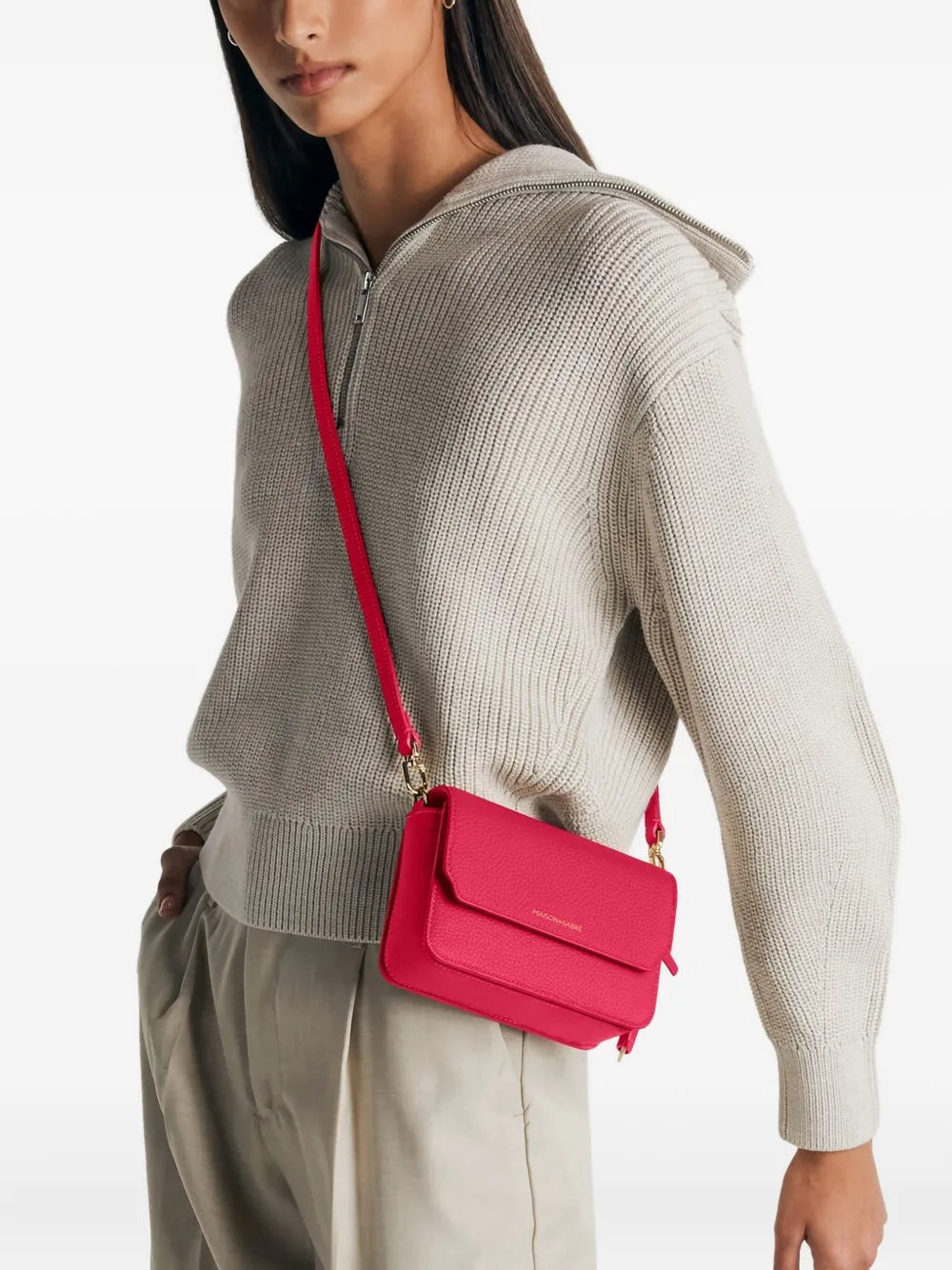 Maison De Sabre Mini Leather Flap Bag