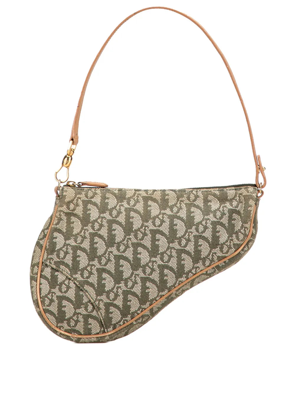 Christian Dior Pre Owned 2001 Mini Diorissimo Canvas Saddle Pochette Shoulder Bag