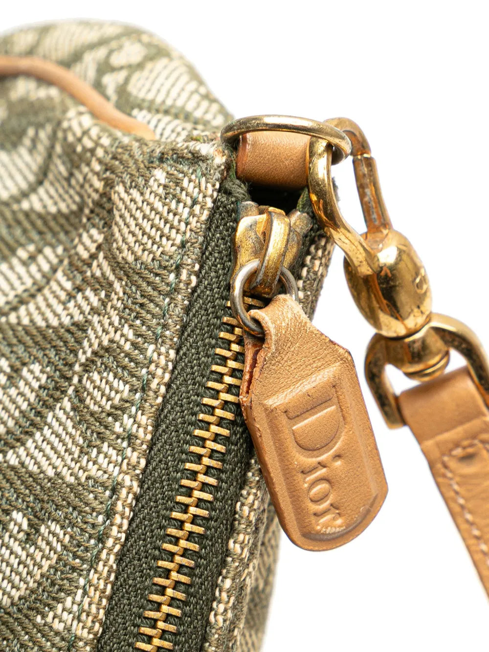 Christian Dior Pre Owned 2001 Mini Diorissimo Canvas Saddle Pochette Shoulder Bag